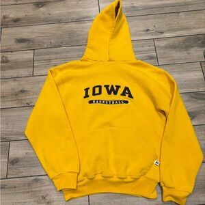 Vintage 90s Iowa Hawkeyes Basketball Russell Athletic Hoodie Sweatshirt Size S